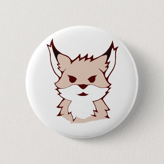 schattige vossenbadge ronde button 5,7 cm (Voorkant)