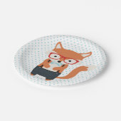 Schattige vossenbos dieren feest bord (Gekanteld)