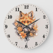 schattige vossenliefhebbers tekst toevoegen grote klok (Voorkant)