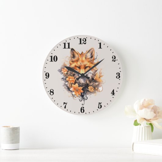 schattige vossenliefhebbers tekst toevoegen grote klok (Huis)
