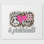 Schattige vrede liefde Pickleball Speler Grappige Cadeaupapier (Vlak)