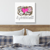 Schattige vrede liefde Pickleball Speler Grappige Canvas Afdruk (Insitu (Slaapkamer))
