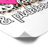 Schattige vrede liefde Pickleball Speler Grappige Poster (Hoek)