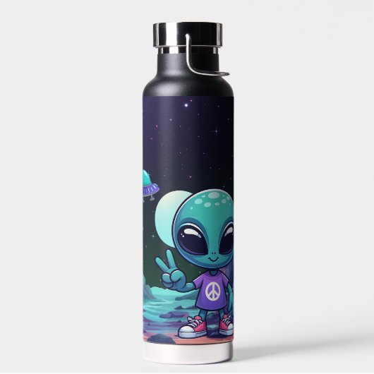 Schattige Vredesalien & Ruimteschip Waterfles (Links)