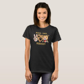 Schattige Vredesliefde Pitbulls T-shirt (Voorkant volledig)