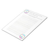 Schattige vredesteken notitieblok (Schuin)