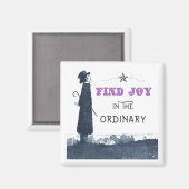 Schattige Vreugde vinden in het Gewone Magneet (Voorkant / Achterkant)