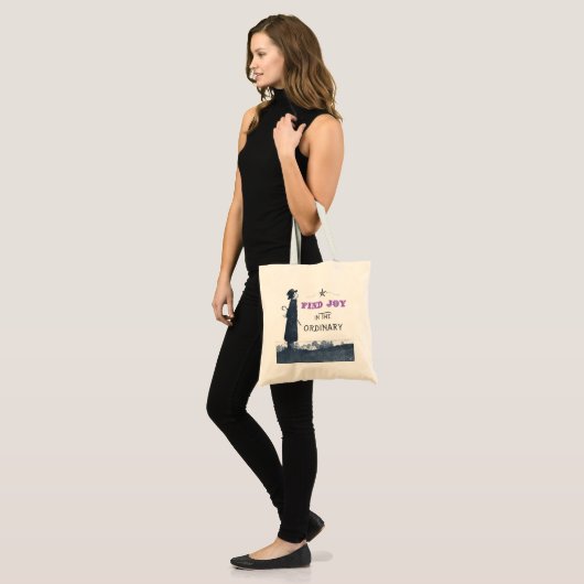 Schattige Vreugde vinden in het Gewone Tote Bag (Voorkant (model))