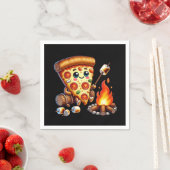 Schattige vreugdevuur pizzafeest servet (Insitu)