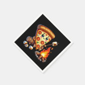 Schattige vreugdevuur pizzafeest servet (Hoek)