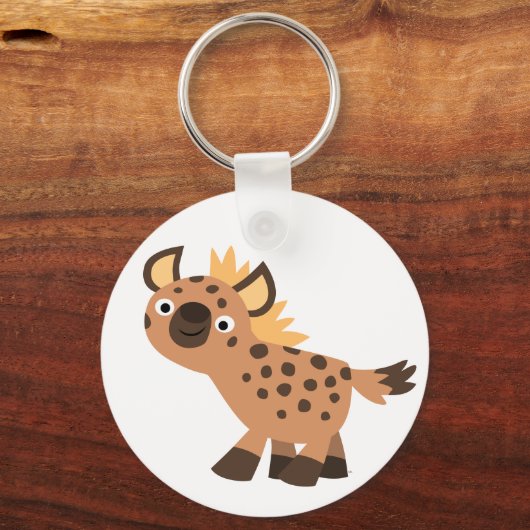 Schattige Vriendelijke Cartoon Hyena Sleutelhanger (Voorkant)