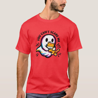 Schattige Vriendelijke Geest en Kat Whimsical Hall T-shirt