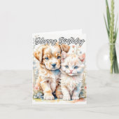 Schattige vrienden voor altijd | Gelukkige verjaar Kaart (Voorkant)