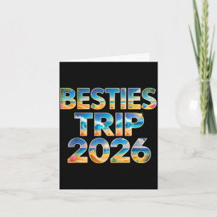 Schattige vriendinnen trip 2026 meisjes vakantie c kaart