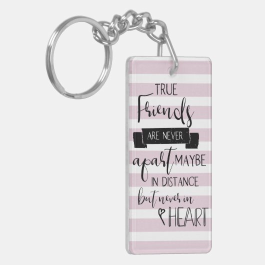 schattige vriendschap citeert roen echte vrienden  sleutelhanger (Voorkant Links)