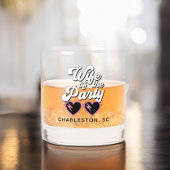 Schattige vrijgezellenfeest bruid whisky glas