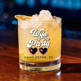 Schattige vrijgezellenfeest bruid whisky glas