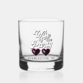 Schattige vrijgezellenfeest bruid whisky glas (Voorkant)