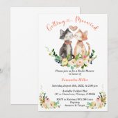 Schattige Vrijgezellenfeest met kattenthema Kaart (Voorkant / Achterkant)