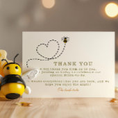 Schattige vrijgezellenfeest van het bijenhart bedankkaart