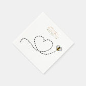 Schattige vrijgezellenfeest van het bijenhart servet (Hoek)