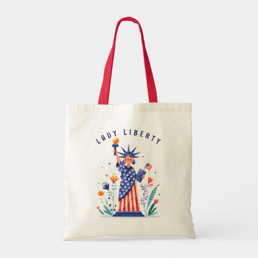 Schattige Vrijheidsbeeld NYC Tote Bag (Achterkant)
