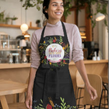 Schattige vrolijk bakker bloemenSchort