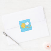 Schattige vrolijk dat je mijn Sunshine appreciatie Vierkante Sticker (Envelop)