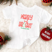 Schattige Vrolijk en helder kerstjaar rood en groe T-shirt