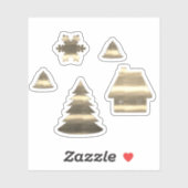 Schattige vrolijk kerstdorp sticker (Vel)