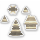 Schattige vrolijk kerstdorp sticker (Voorkant)