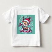 "Schattige Vrolijk Kerstfeest Baby T-shirt – Schat (Achterkant)