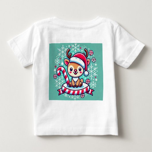"Schattige Vrolijk Kerstfeest Baby T-shirt – Schat (Achterkant)