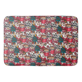 Schattige vrolijk kerstfeest – feestelijk badmat