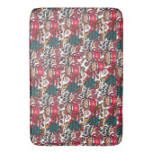 Schattige vrolijk kerstfeest – feestelijk badmat (Voorkant Verticaal)