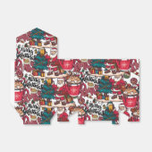 Schattige vrolijk kerstfeest – feestelijk bedankdoosjes (Uitgevouwen)