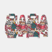 Schattige vrolijk kerstfeest – feestelijk bedankdoosjes (Uitgevouwen)