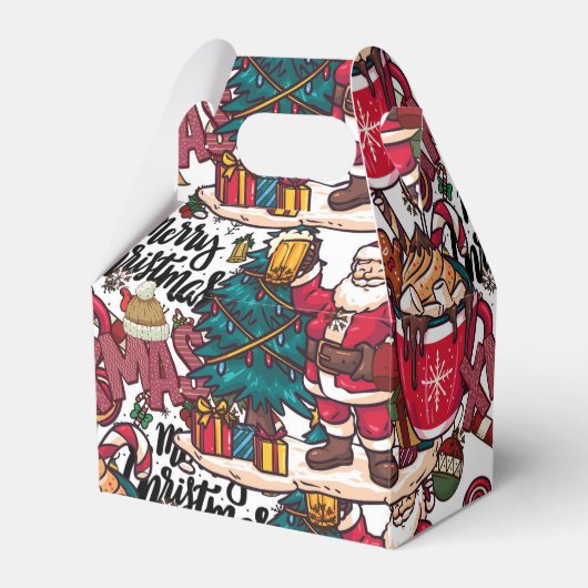 Schattige vrolijk kerstfeest – feestelijk bedankdoosjes (Voorkant Zijde)