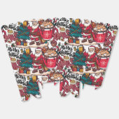 Schattige vrolijk kerstfeest – feestelijk bedankdoosjes (Ongevouwen)