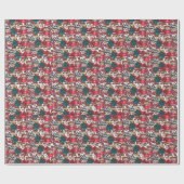 Schattige vrolijk kerstfeest – feestelijk cadeaupapier (Vlak)