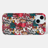 Schattige vrolijk kerstfeest – feestelijk Case-Mate iPhone case (Achterkant (horizontaal))