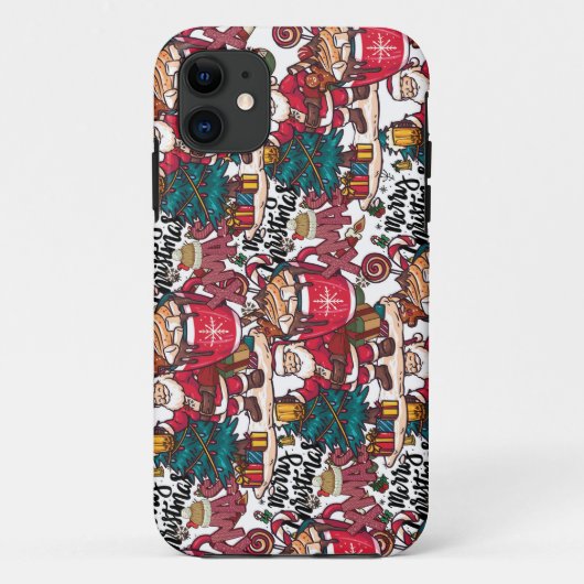 Schattige vrolijk kerstfeest – feestelijk Case-Mate iPhone case (Achterkant)
