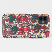 Schattige vrolijk kerstfeest – feestelijk Case-Mate iPhone case (Achterkant (horizontaal))