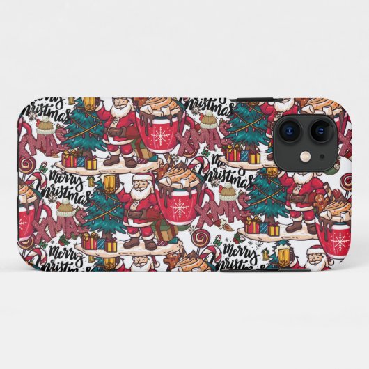 Schattige vrolijk kerstfeest – feestelijk Case-Mate iPhone case (Achterkant (horizontaal))