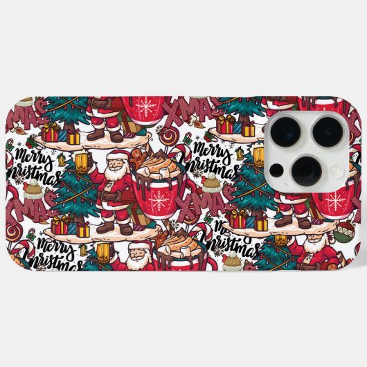 Schattige vrolijk kerstfeest – feestelijk Case-Mate iPhone case (Achterkant (horizontaal))
