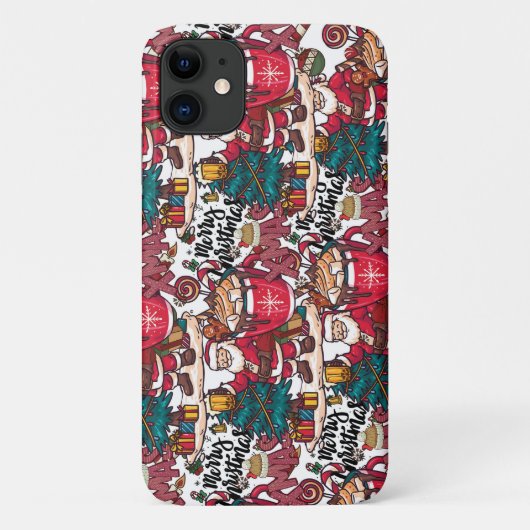 Schattige vrolijk kerstfeest – feestelijk Case-Mate iPhone case (Achterkant)