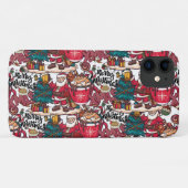 Schattige vrolijk kerstfeest – feestelijk Case-Mate iPhone case (Achterkant (horizontaal))