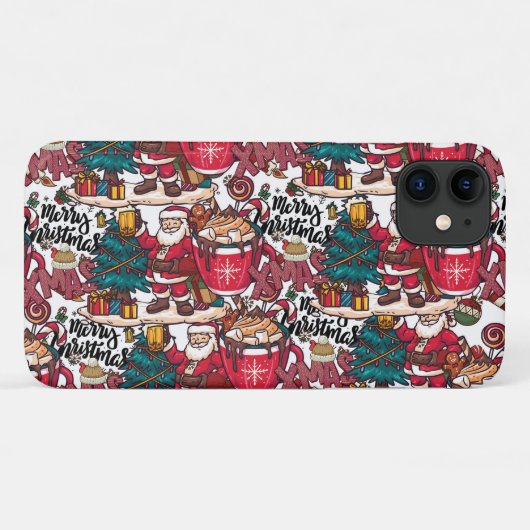 Schattige vrolijk kerstfeest – feestelijk Case-Mate iPhone case (Achterkant (horizontaal))