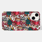 Schattige vrolijk kerstfeest – feestelijk Case-Mate iPhone case (Achterkant (horizontaal))