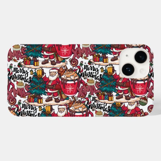 Schattige vrolijk kerstfeest – feestelijk Case-Mate iPhone case (Achterkant (horizontaal))